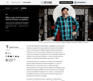Article - Mise au jeu pour le premier festival d'impro au Québec