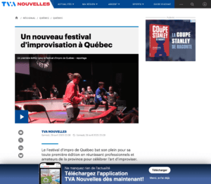 Article - Un nouveau festival d'improvisation à Québec